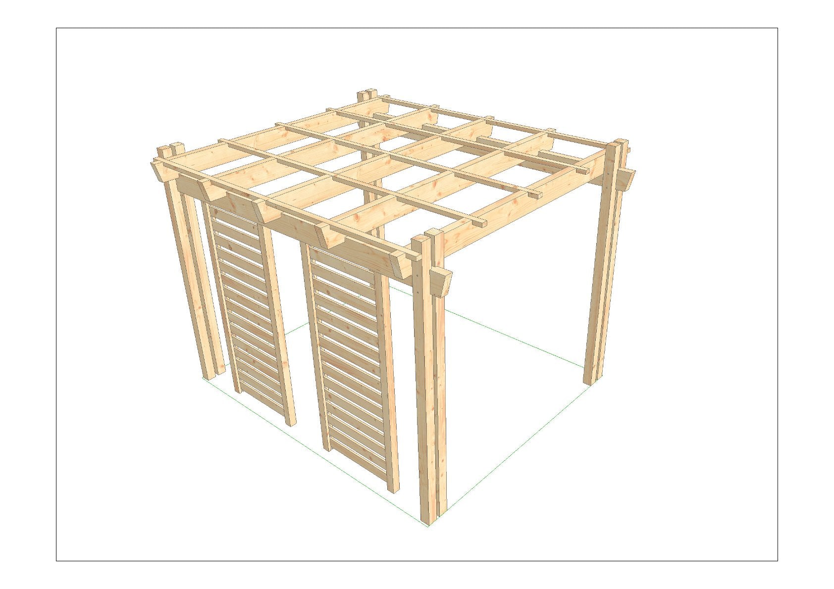 Pergola selber bauen Anleitung / Bauplan PDF