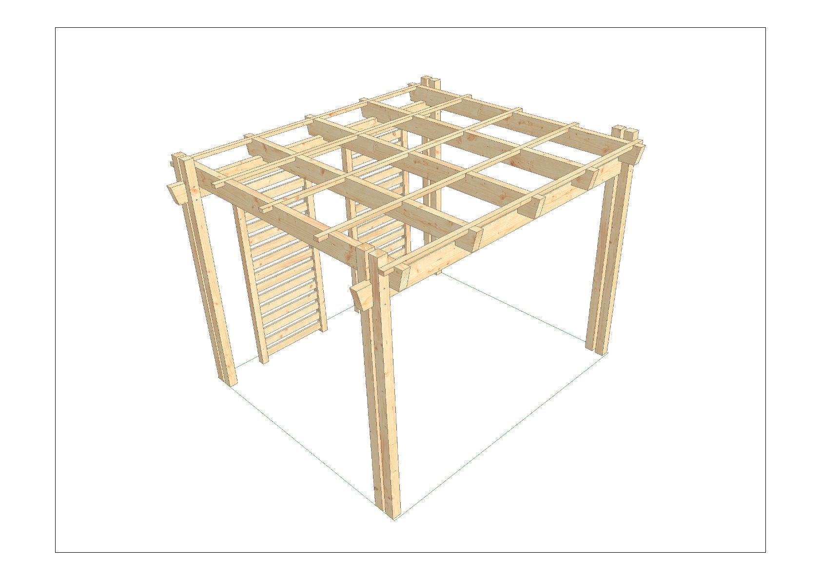 Pergola selber bauen Anleitung / Bauplan PDF