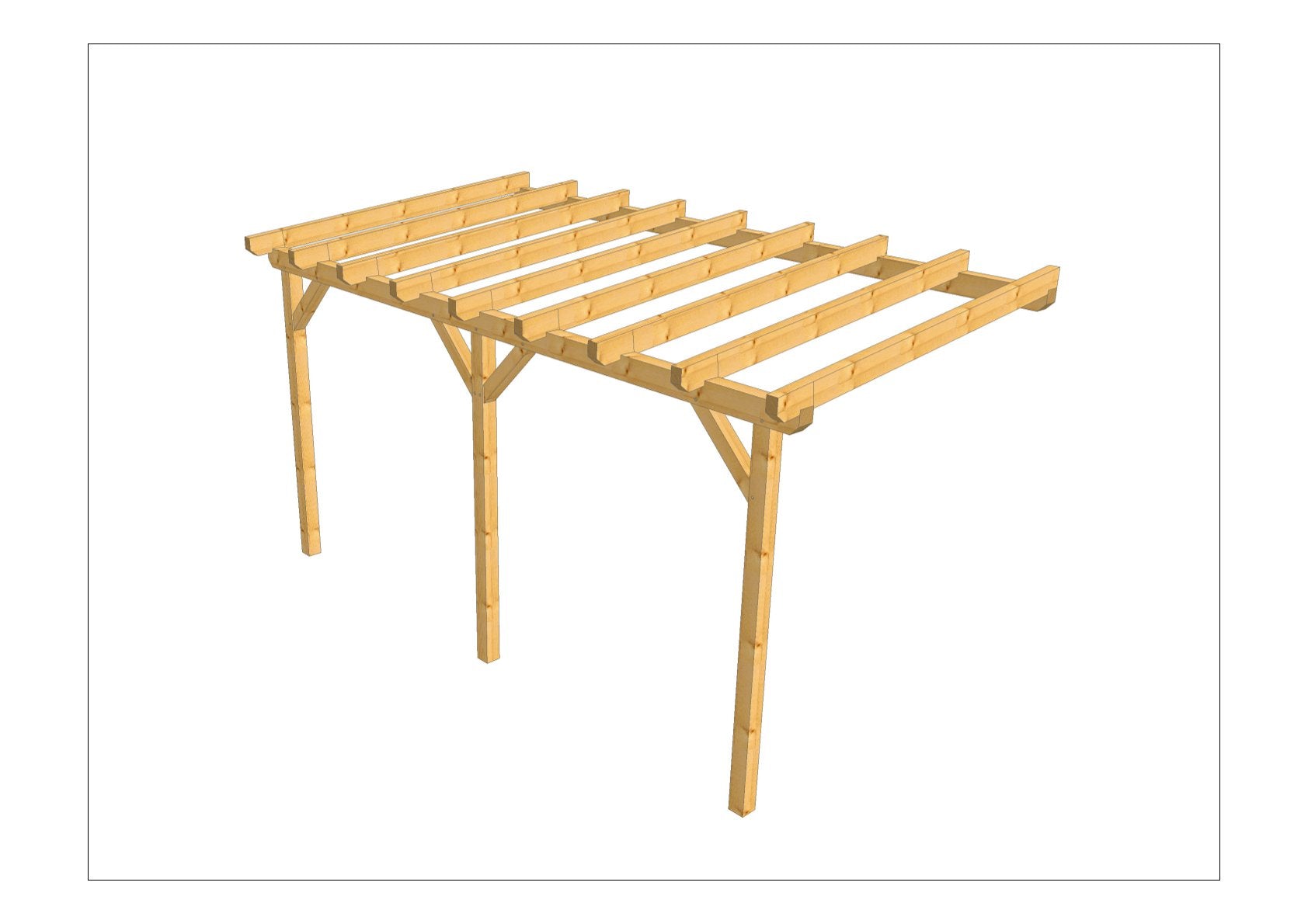 Anlehn,-Pultdachcarport selber bauen Anleitung / Bauplan PDF