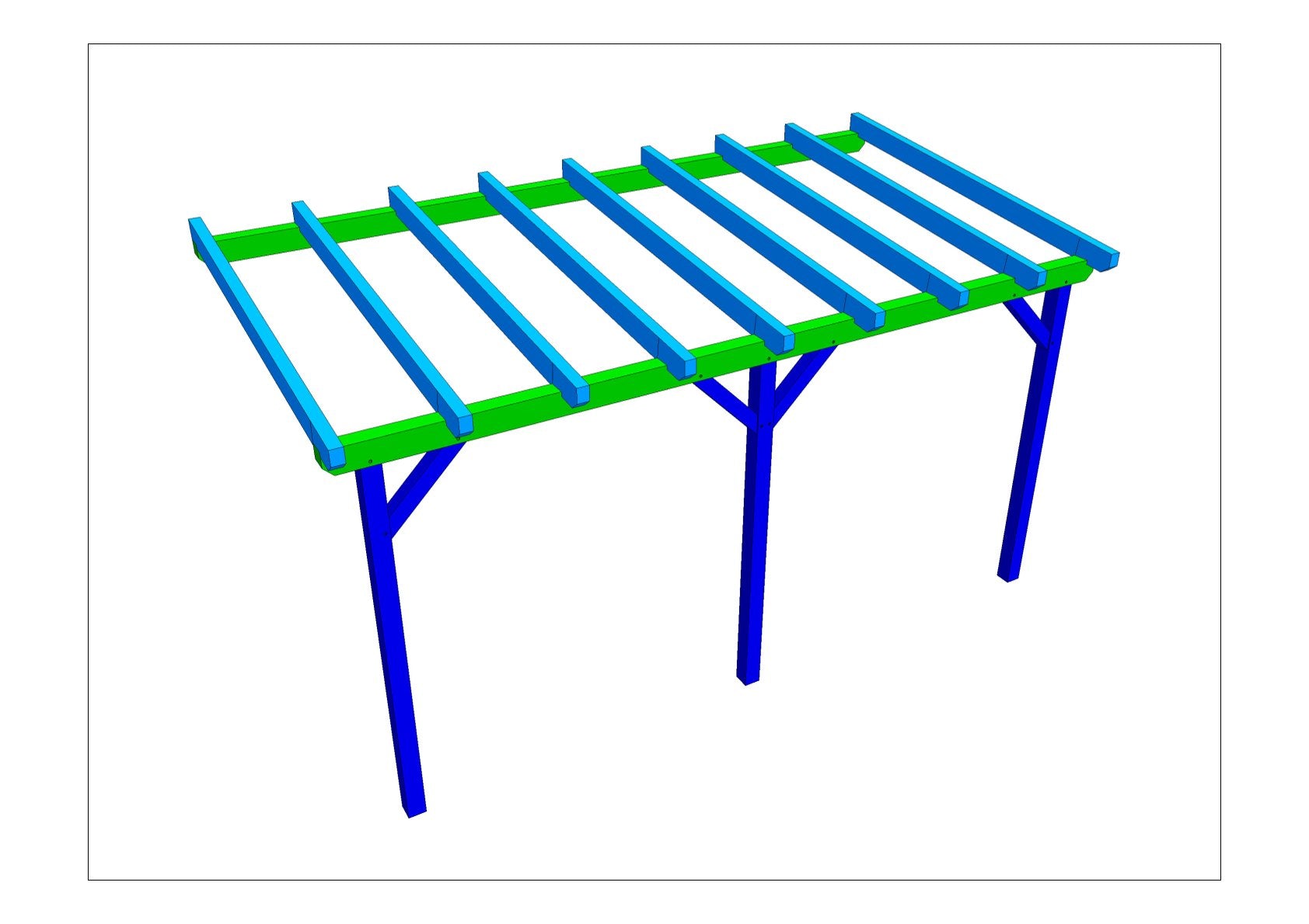Anlehn,-Pultdachcarport selber bauen Anleitung / Bauplan PDF