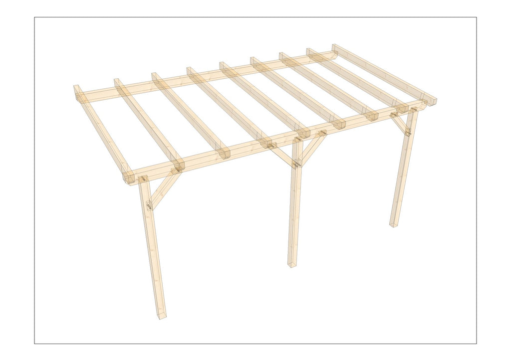 Anlehn,-Pultdachcarport selber bauen Anleitung / Bauplan PDF