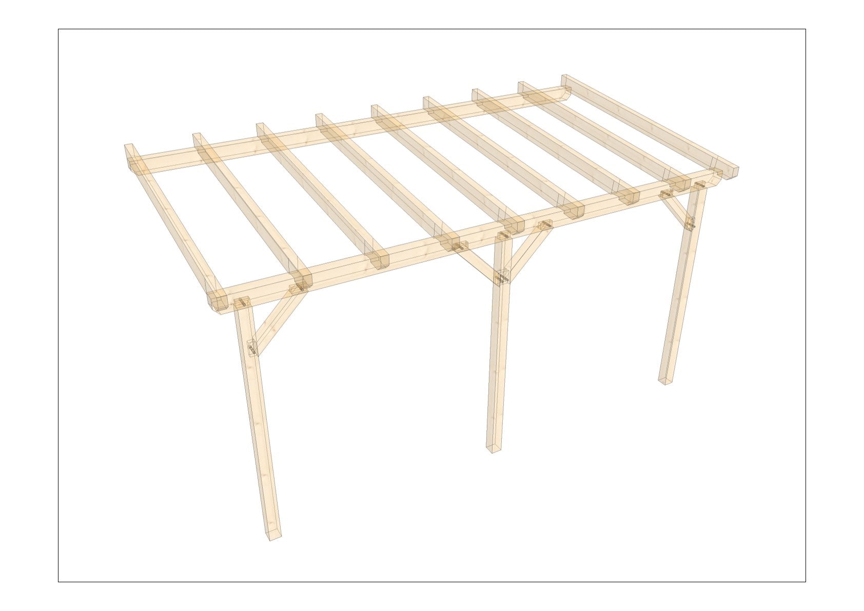 Anlehn,-Pultdachcarport selber bauen Anleitung / Bauplan PDF