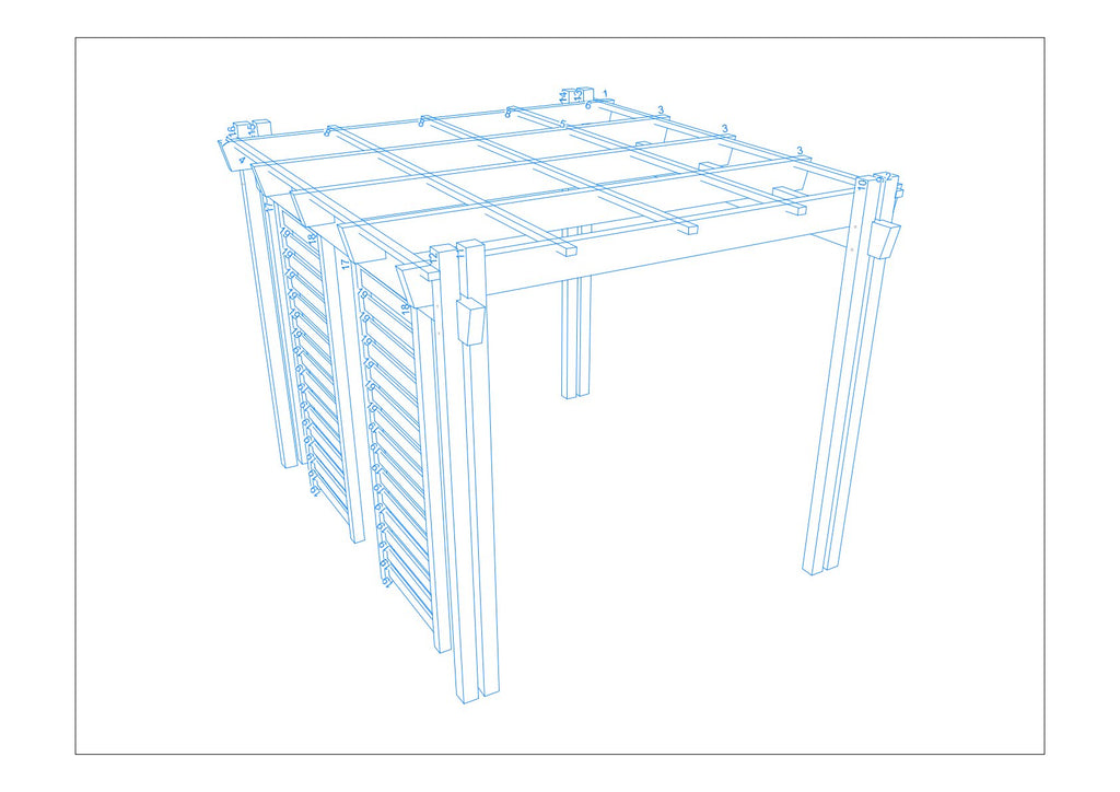 Pergola selber bauen Anleitung / Bauplan PDF