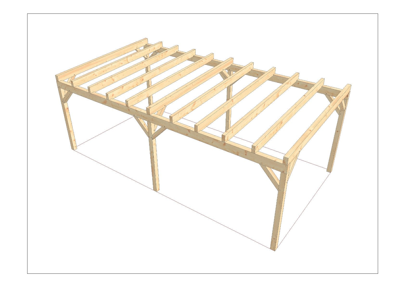 Terrassenüberdachung selber bauen Anleitung / Bauplan PDF