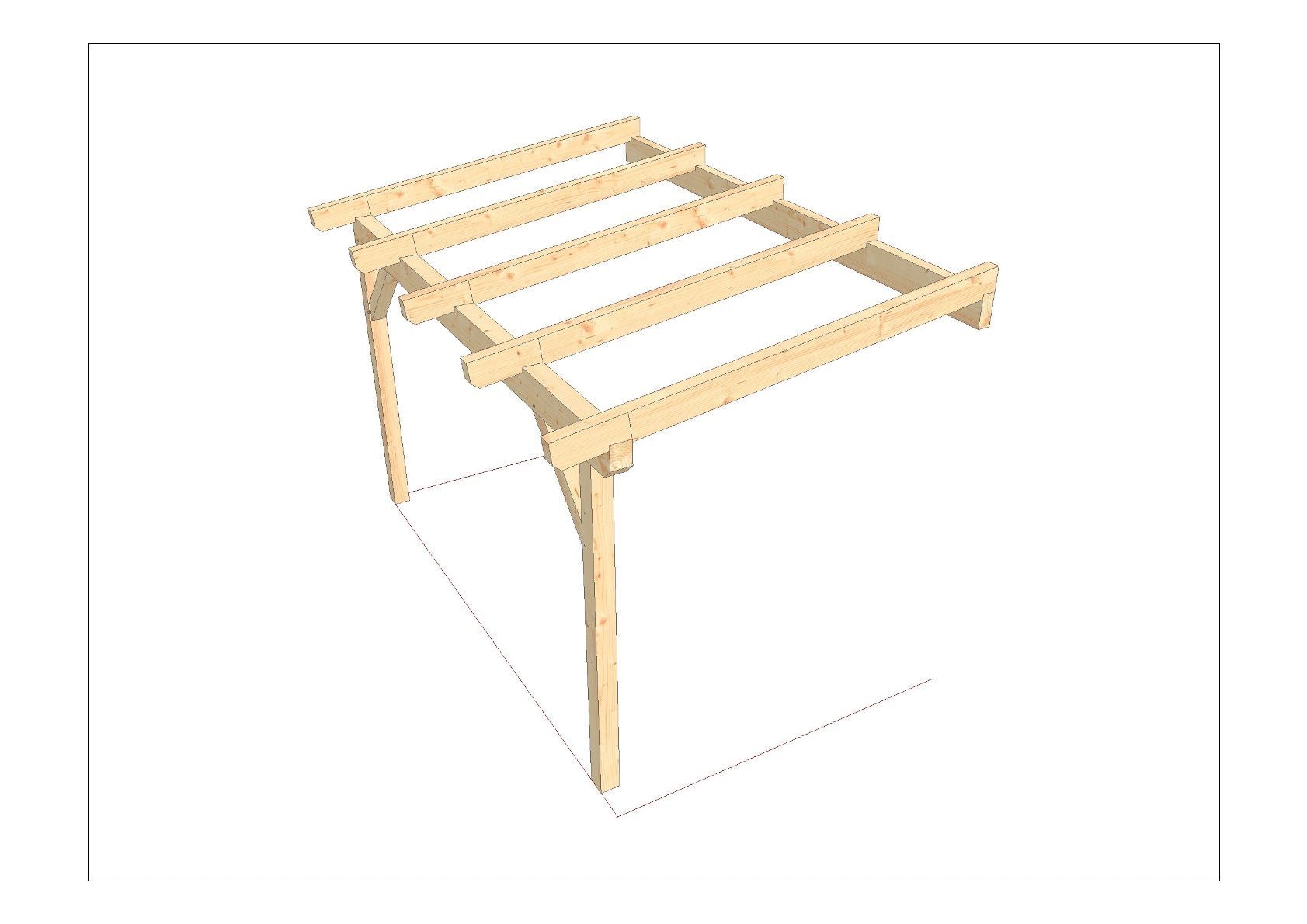 Eingangsüberdachung selber bauen Anleitung / Bauplan PDF