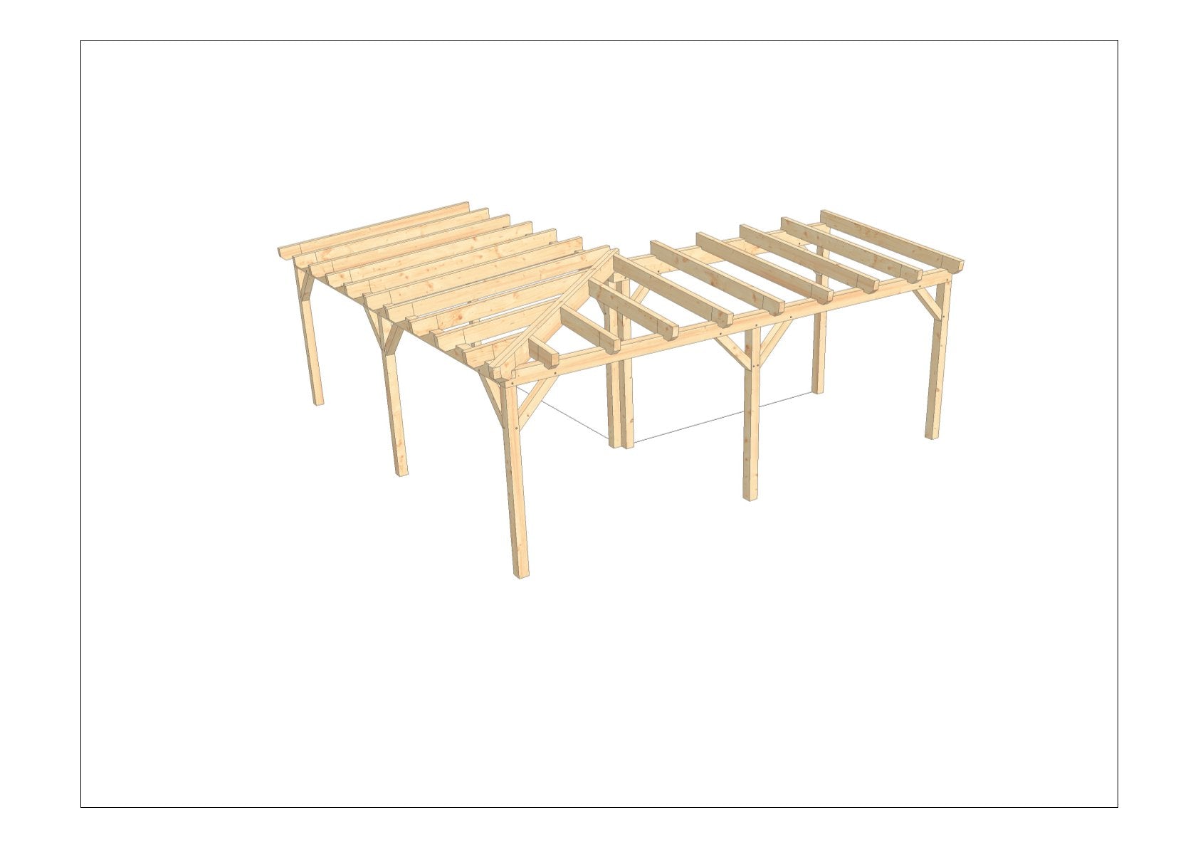 Terrassenüberdachung selber bauen Anleitung / Bauplan PDF