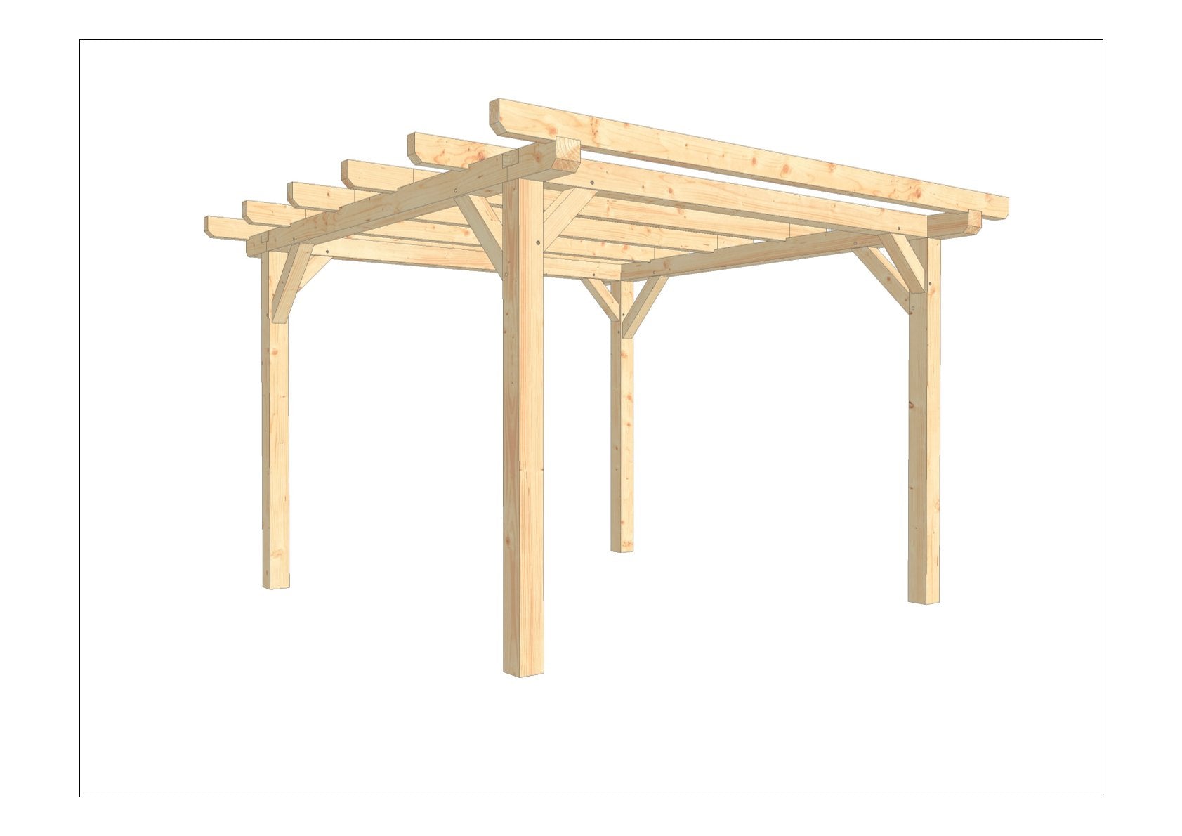 Terrassenüberdachung selber bauen Anleitung / Bauplan PDF