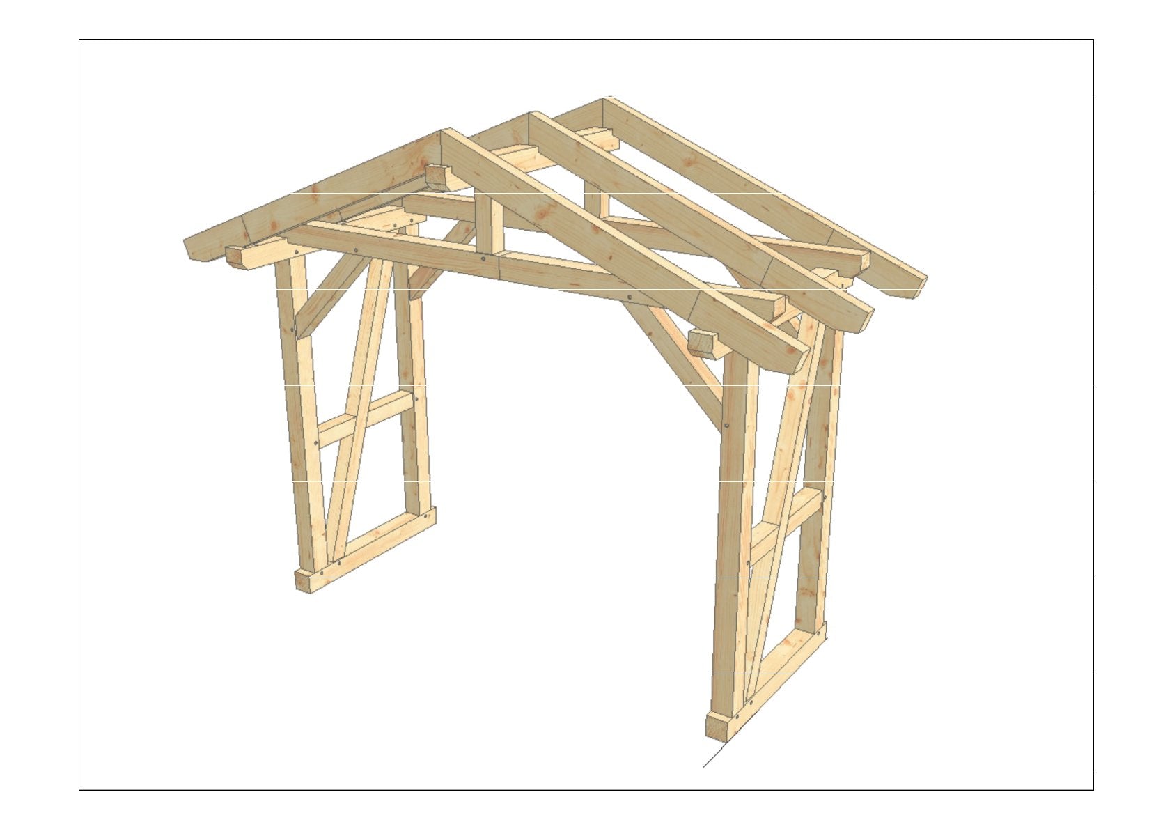 Eingangsüberdachung selber bauen Anleitung / Bauplan PDF