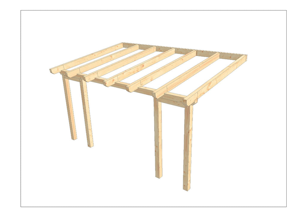 Terrassenüberdachung selber bauen Anleitung / Bauplan PDF