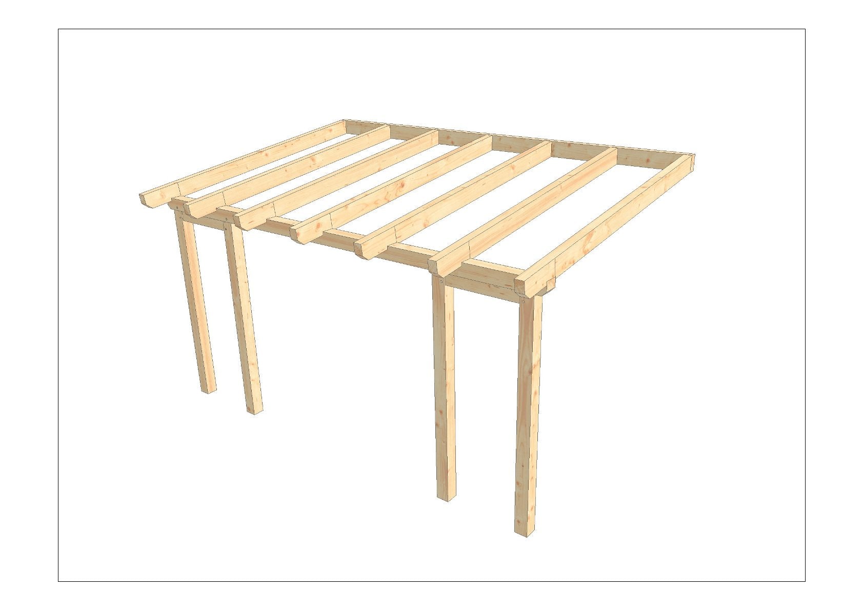 Terrassenüberdachung selber bauen Anleitung / Bauplan PDF