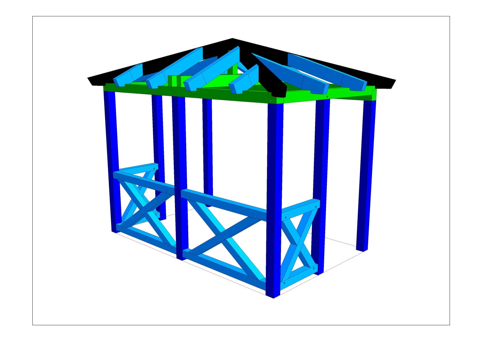 Pavillon selber bauen Anleitung / Bauplan PDF