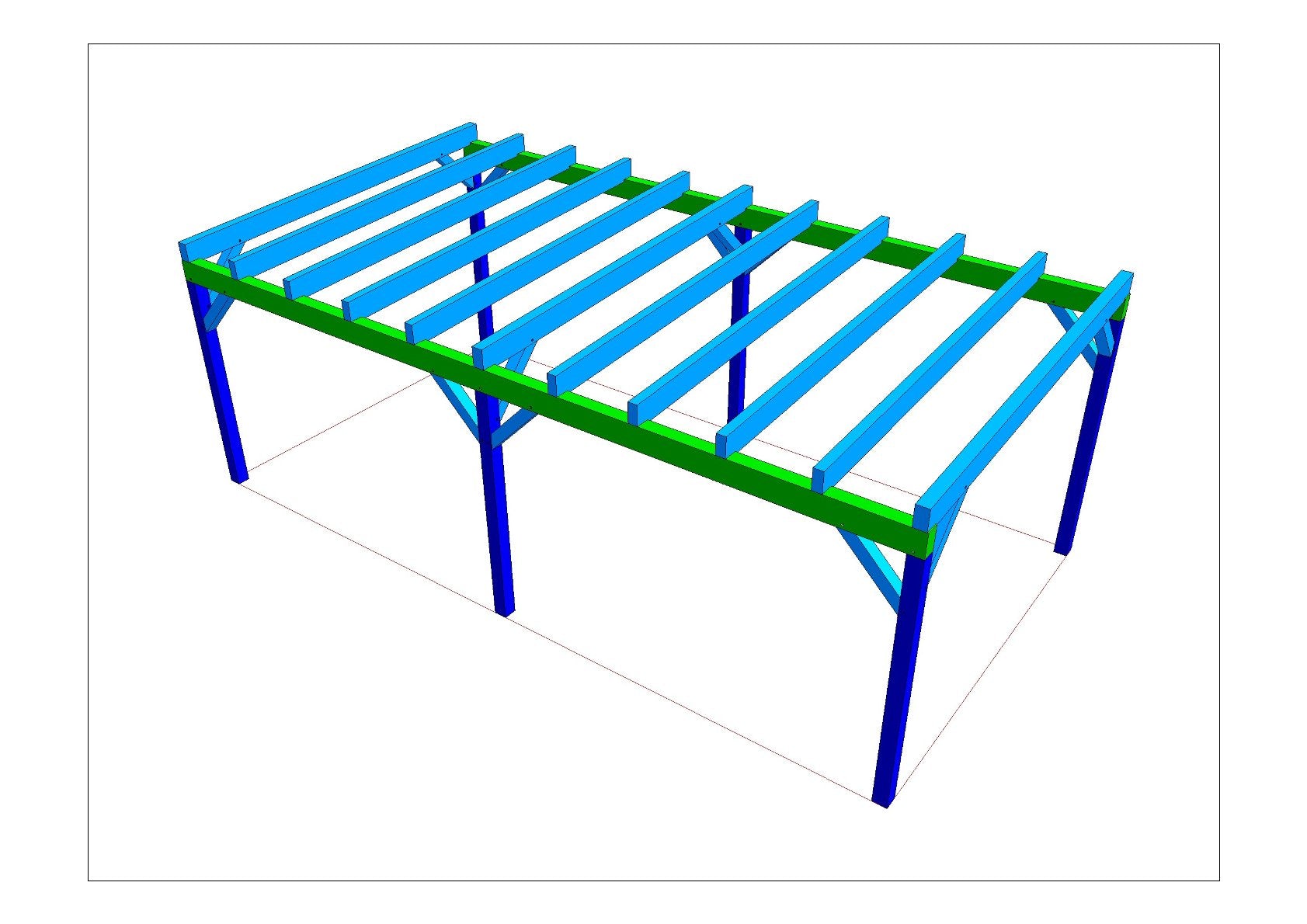Terrassenüberdachung selber bauen Anleitung / Bauplan PDF