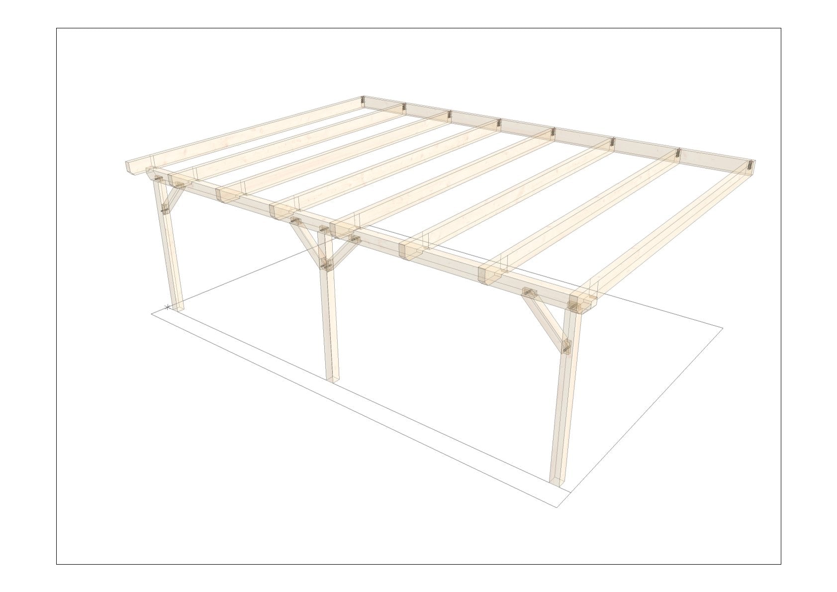 Terrassenüberdachung selber bauen Anleitung / Bauplan PDF