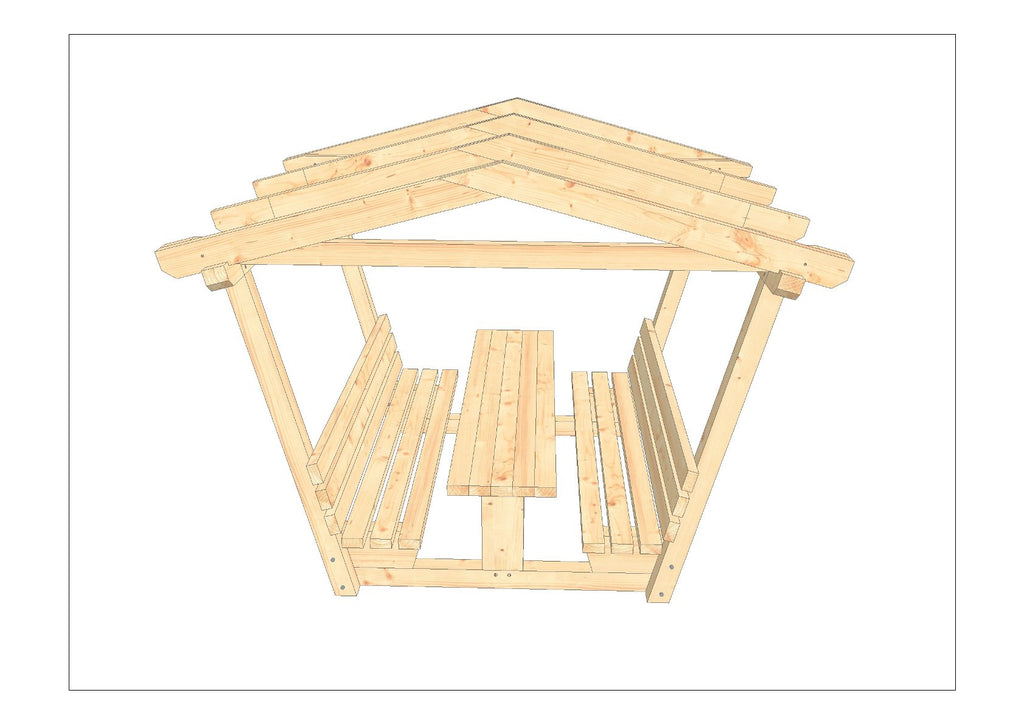 Gartenbank selber bauen Anleitung / Bauplan PDF