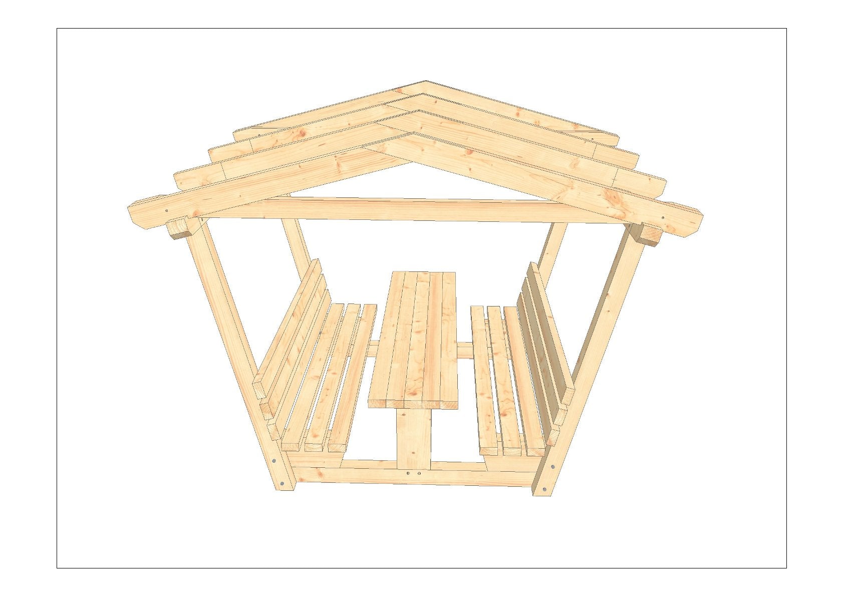 Gartenbank selber bauen Anleitung / Bauplan PDF