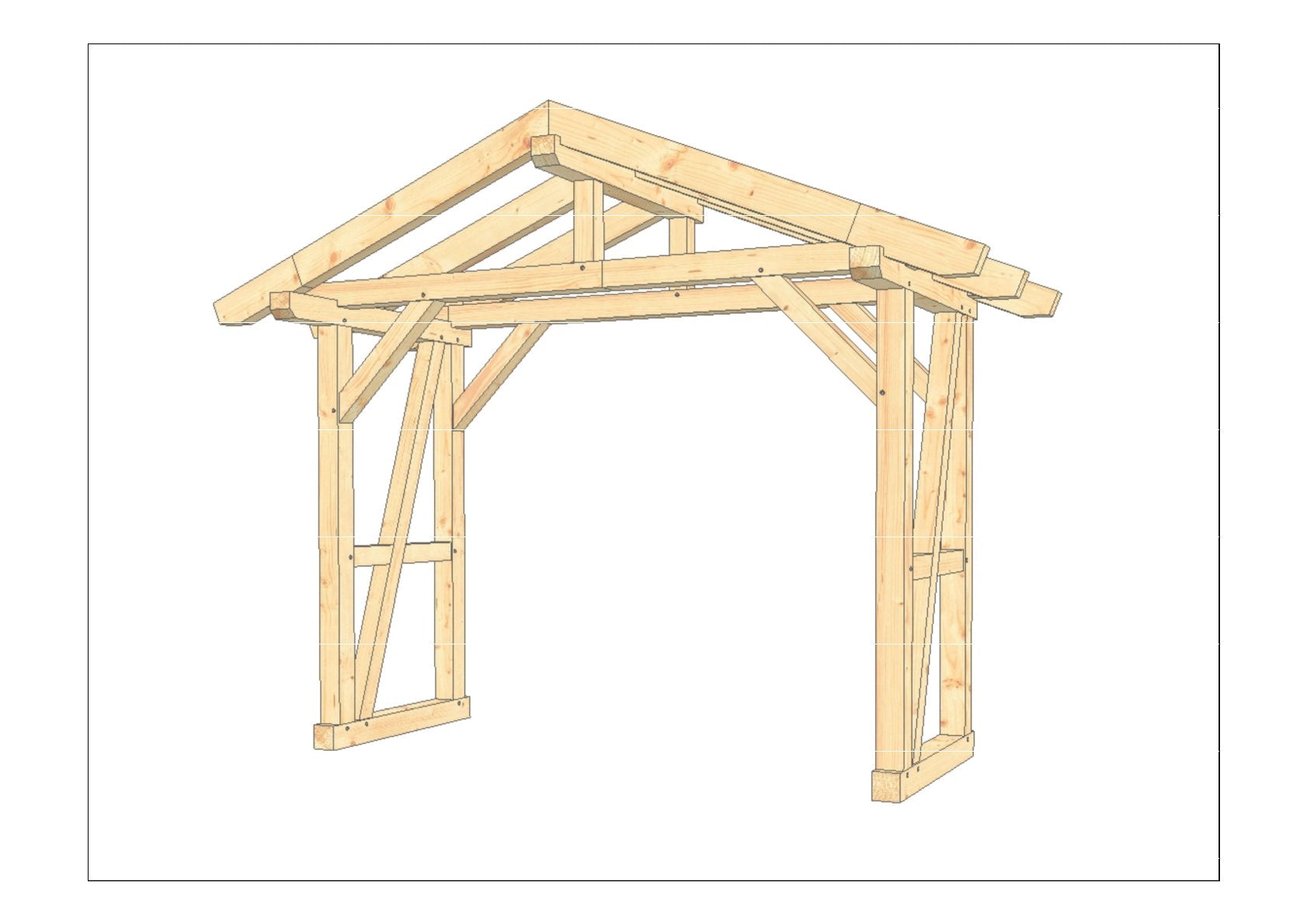 Eingangsüberdachung selber bauen Anleitung / Bauplan PDF