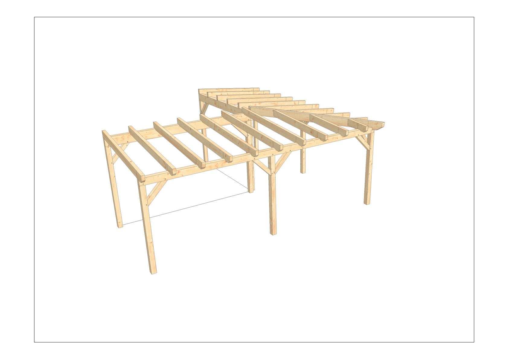 Terrassenüberdachung selber bauen Anleitung / Bauplan PDF