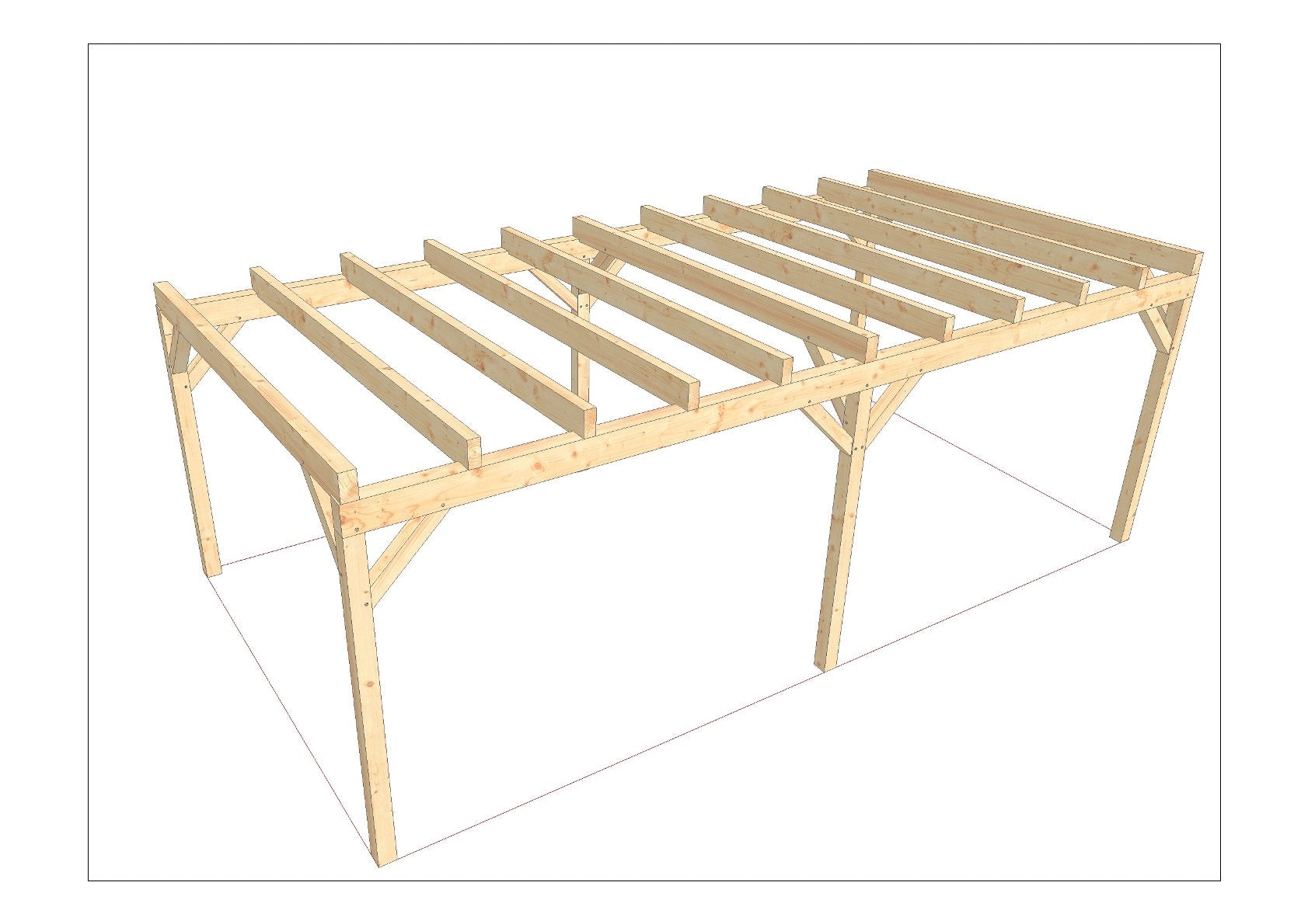 Terrassenüberdachung selber bauen Anleitung / Bauplan PDF