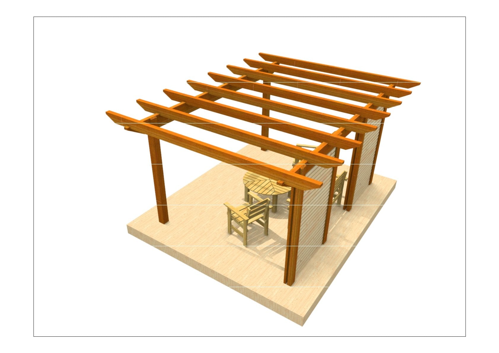 Pergola selber bauen Anleitung / Bauplan PDF
