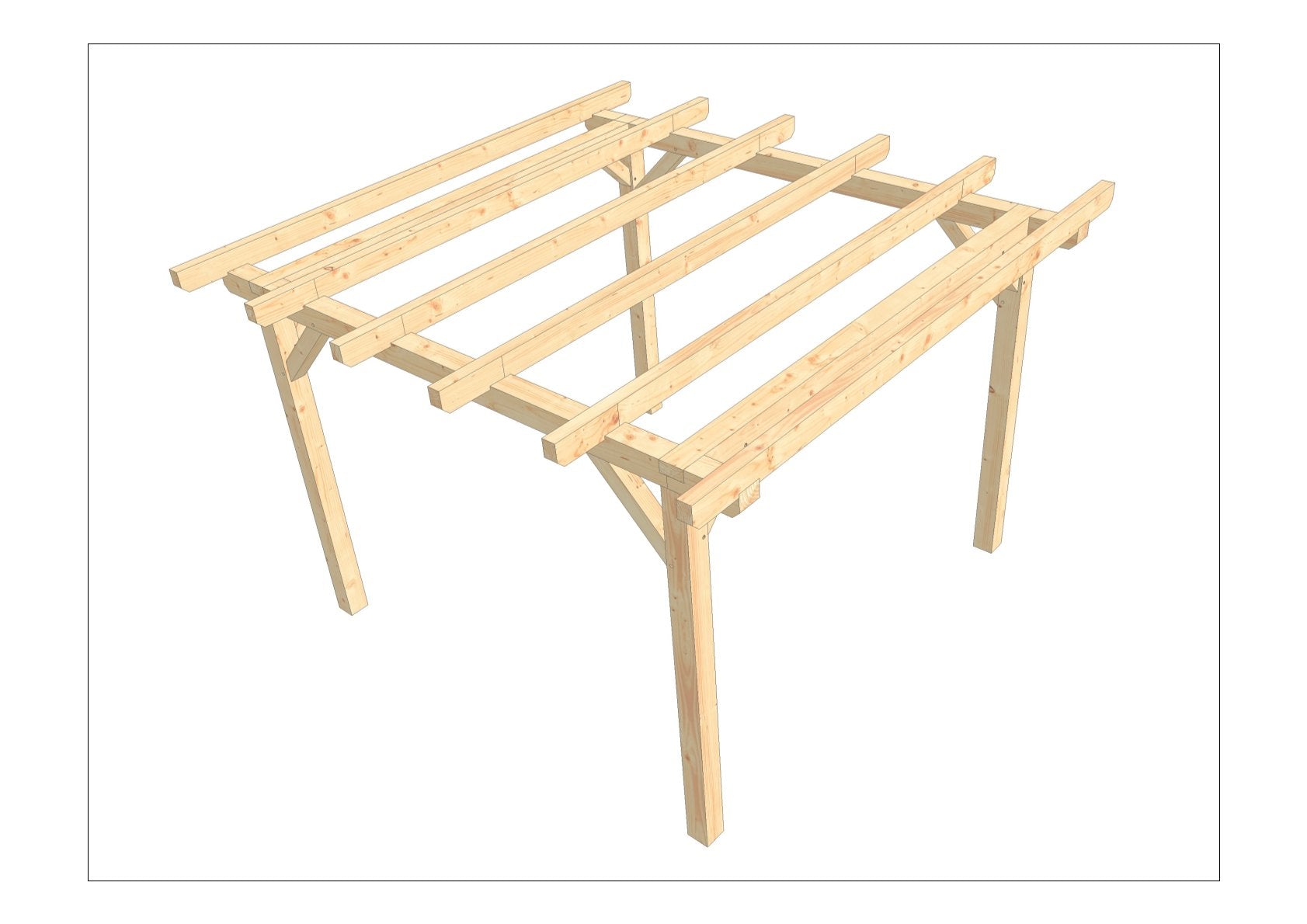 Terrassenüberdachung selber bauen Anleitung / Bauplan PDF