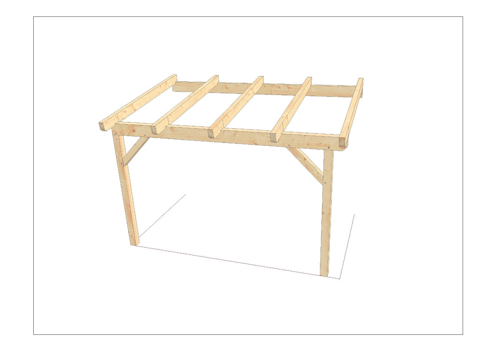 Eingangsüberdachung selber bauen Anleitung / Bauplan PDF