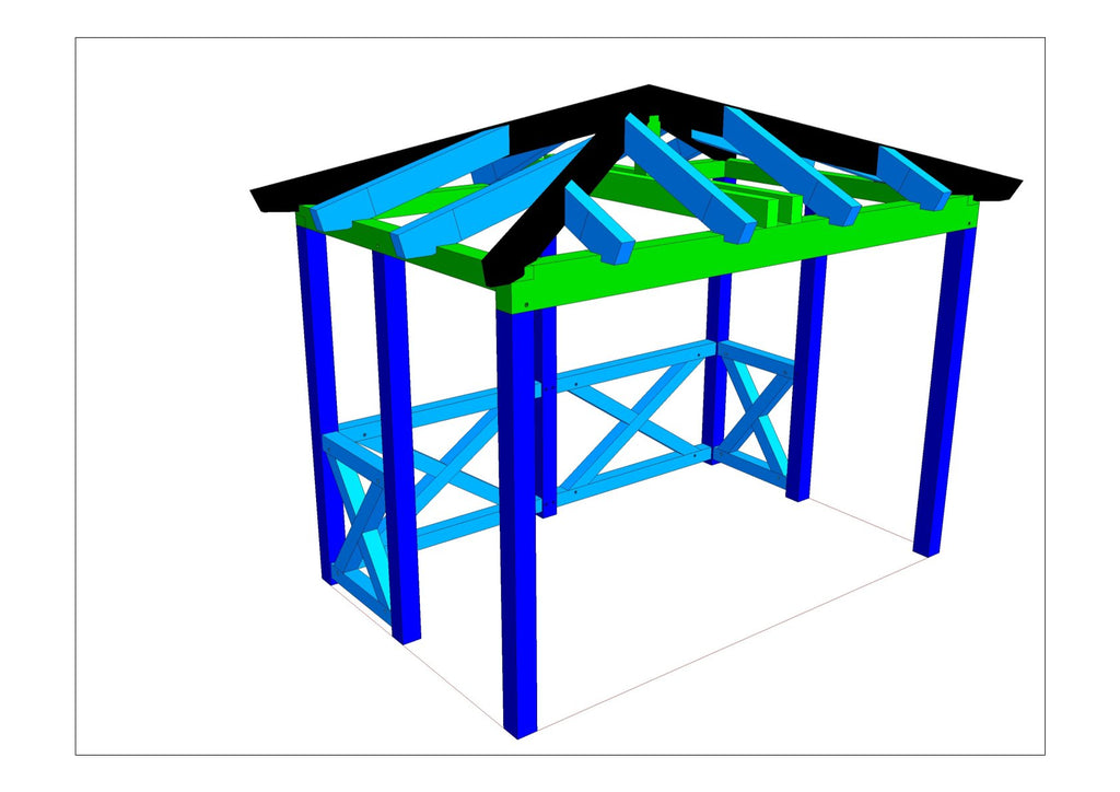 Pavillon selber bauen Anleitung / Bauplan PDF