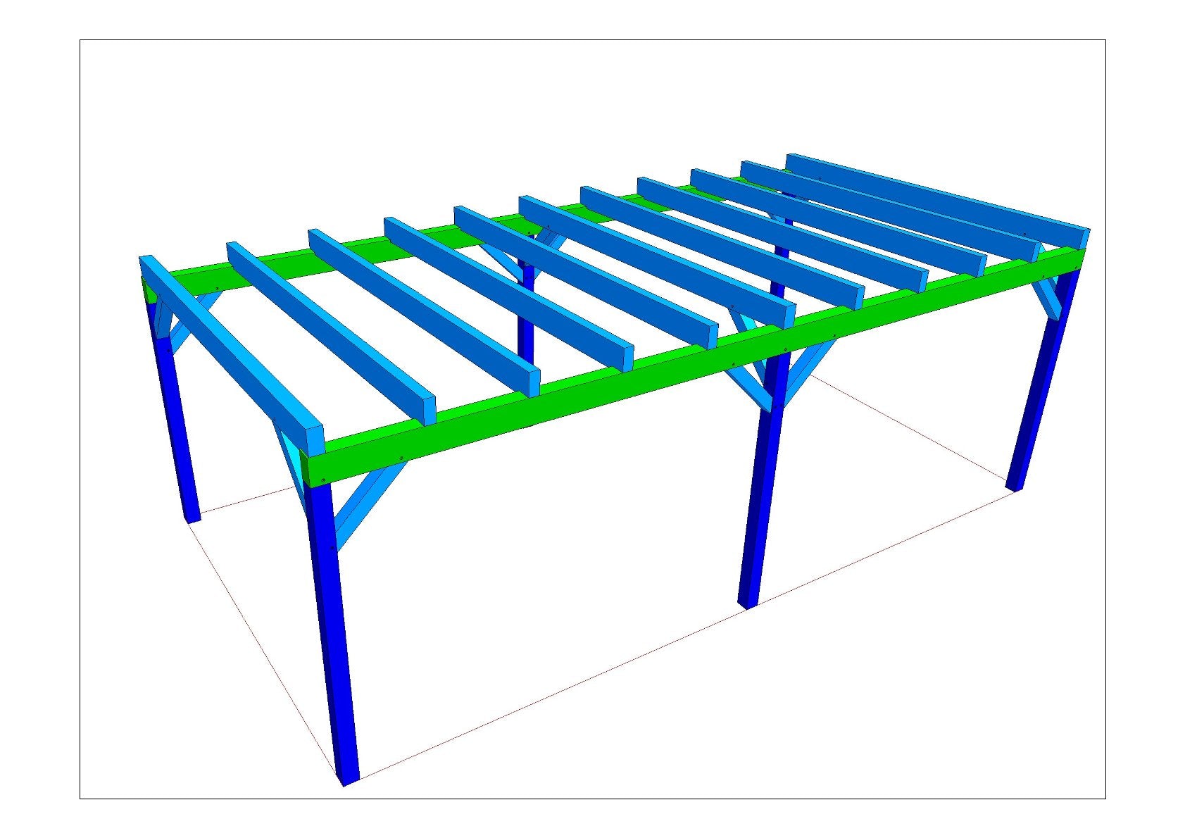 Terrassenüberdachung selber bauen Anleitung / Bauplan PDF