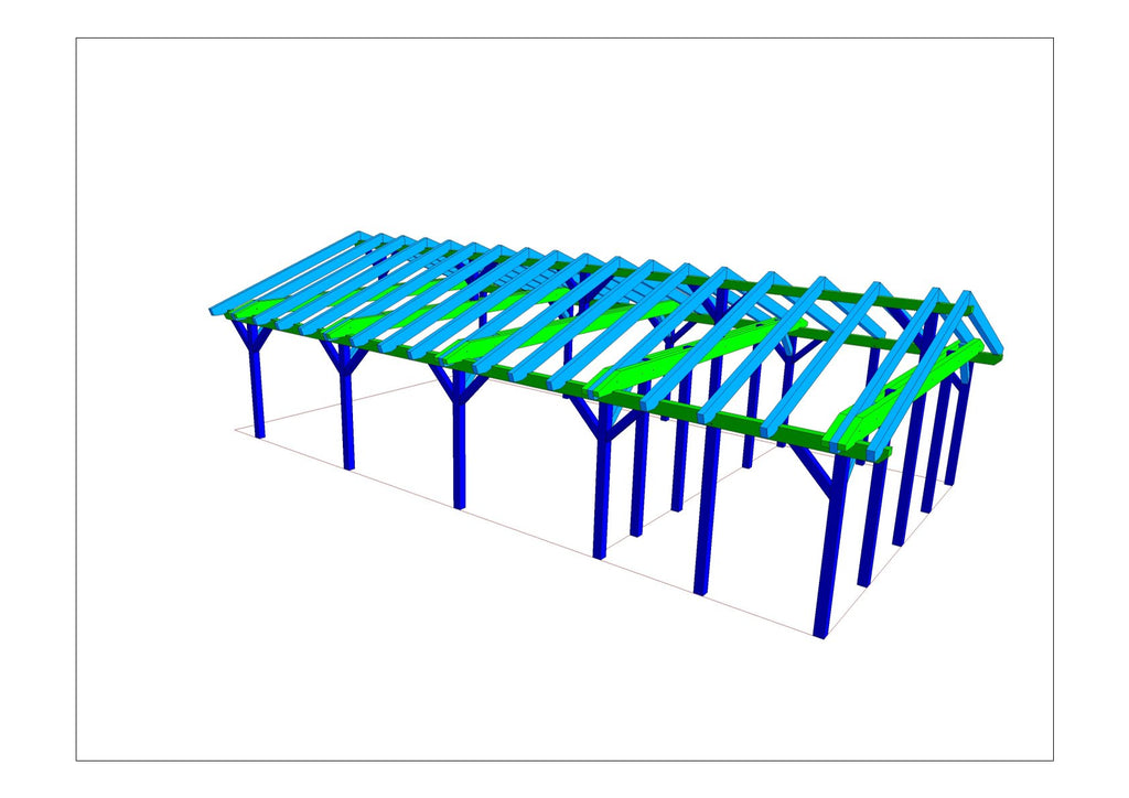 Carport mit Schuppen selber bauen Anleitung / Bauplan PDF