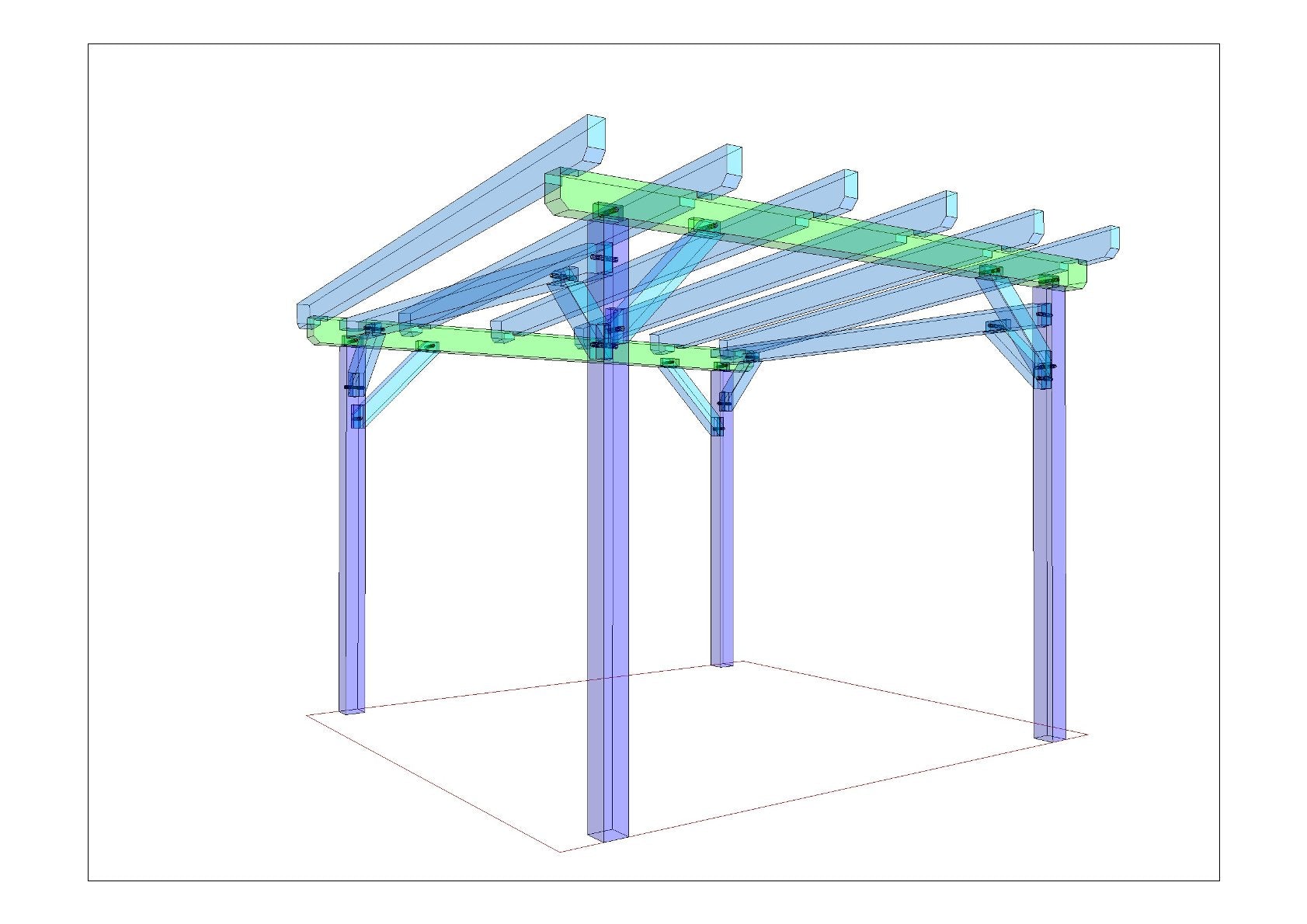 Pultdachcarport (klein) selber bauen Anleitung / Bauplan PDF