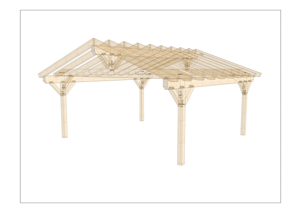 Satteldachcarport selber bauen Anleitung / Bauplan PDF