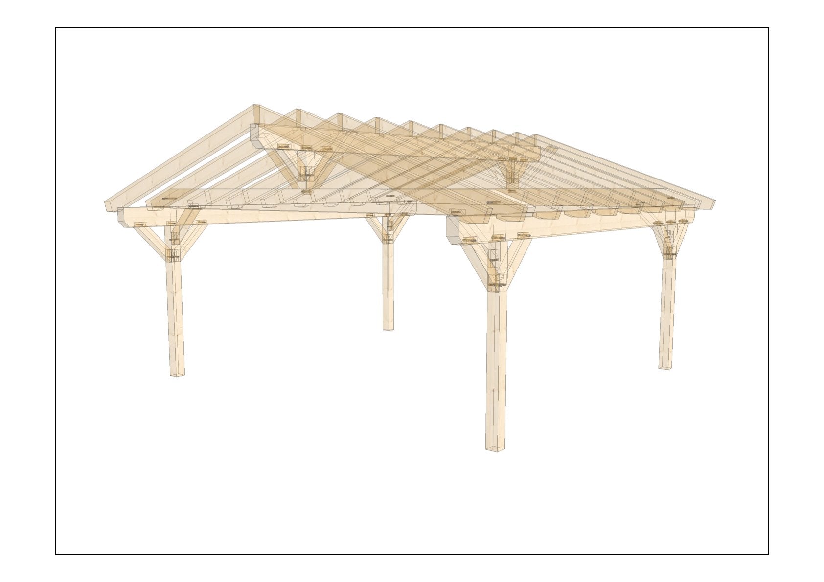 Satteldachcarport selber bauen Anleitung / Bauplan PDF
