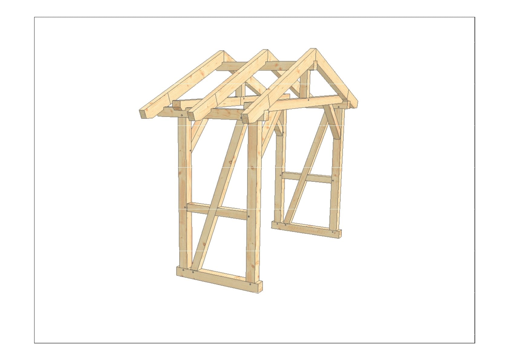 Eingangsüberdachung selber bauen Anleitung / Bauplan PDF