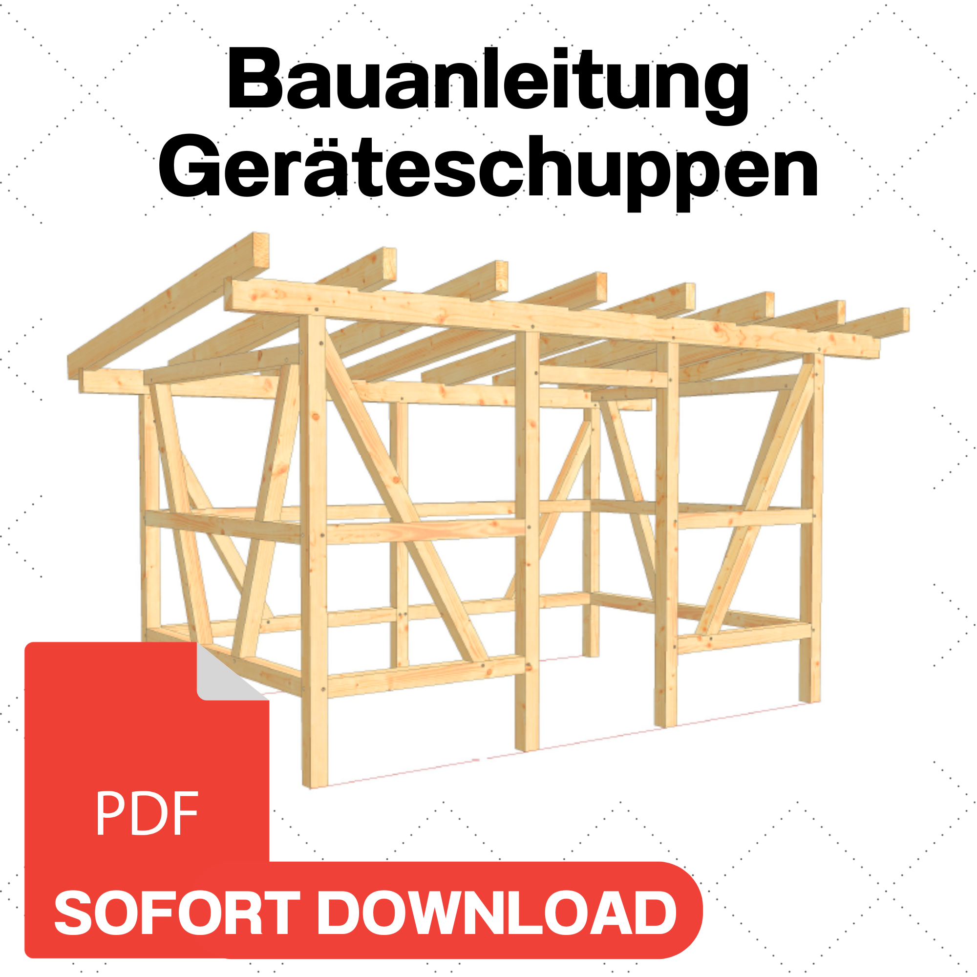 Gerätehaus selber bauen Anleitung / Bauplan PDF