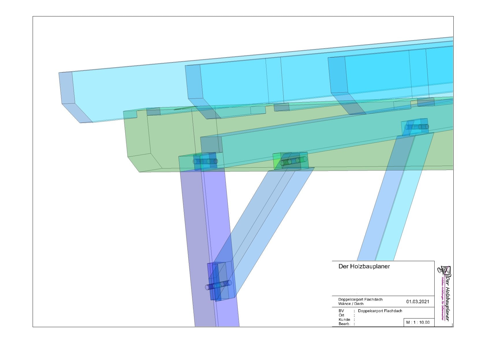Flachdachcarport selber bauen Anleitung / Bauplan PDF