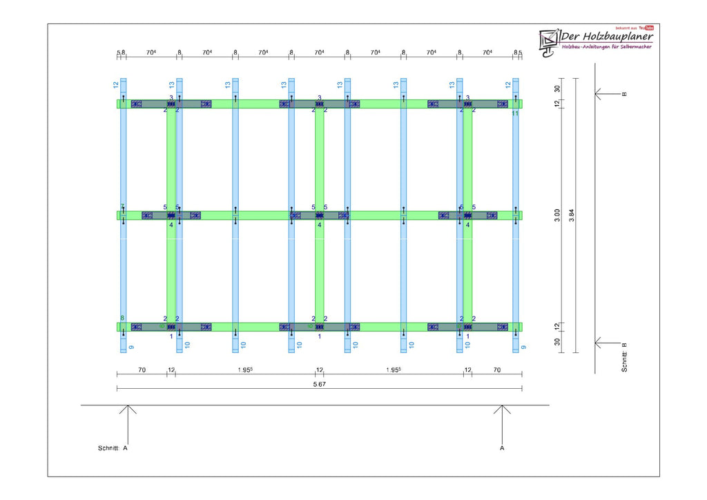 Satteldachcarport selber bauen Anleitung / Bauplan PDF