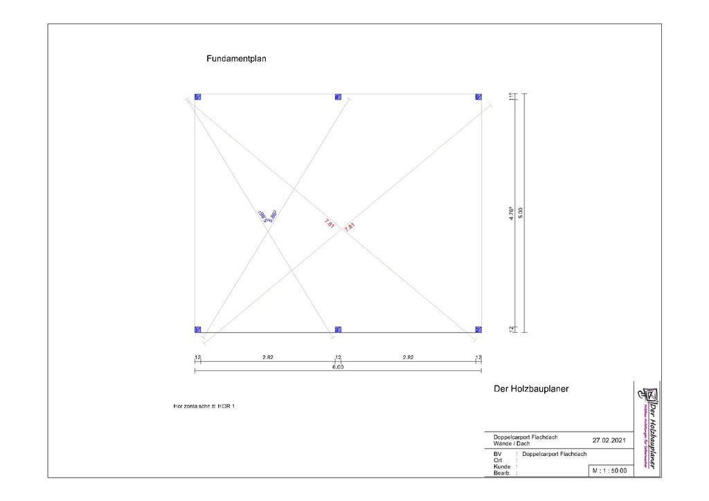 Flachdachcarport selber bauen Anleitung / Bauplan PDF