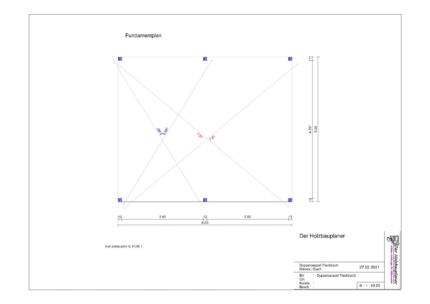 Flachdachcarport selber bauen Anleitung / Bauplan PDF