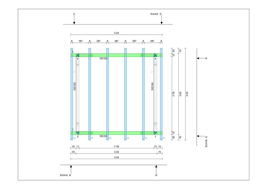 Pultdachcarport (klein) selber bauen Anleitung / Bauplan PDF