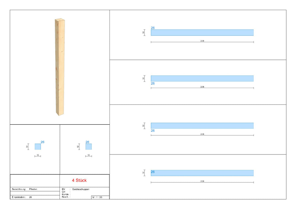 Gerätehaus selber bauen Anleitung / Bauplan PDF