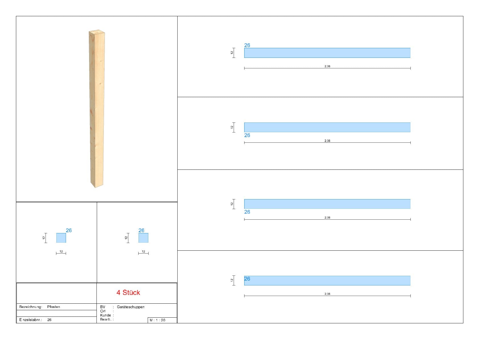 Gerätehaus selber bauen Anleitung / Bauplan PDF
