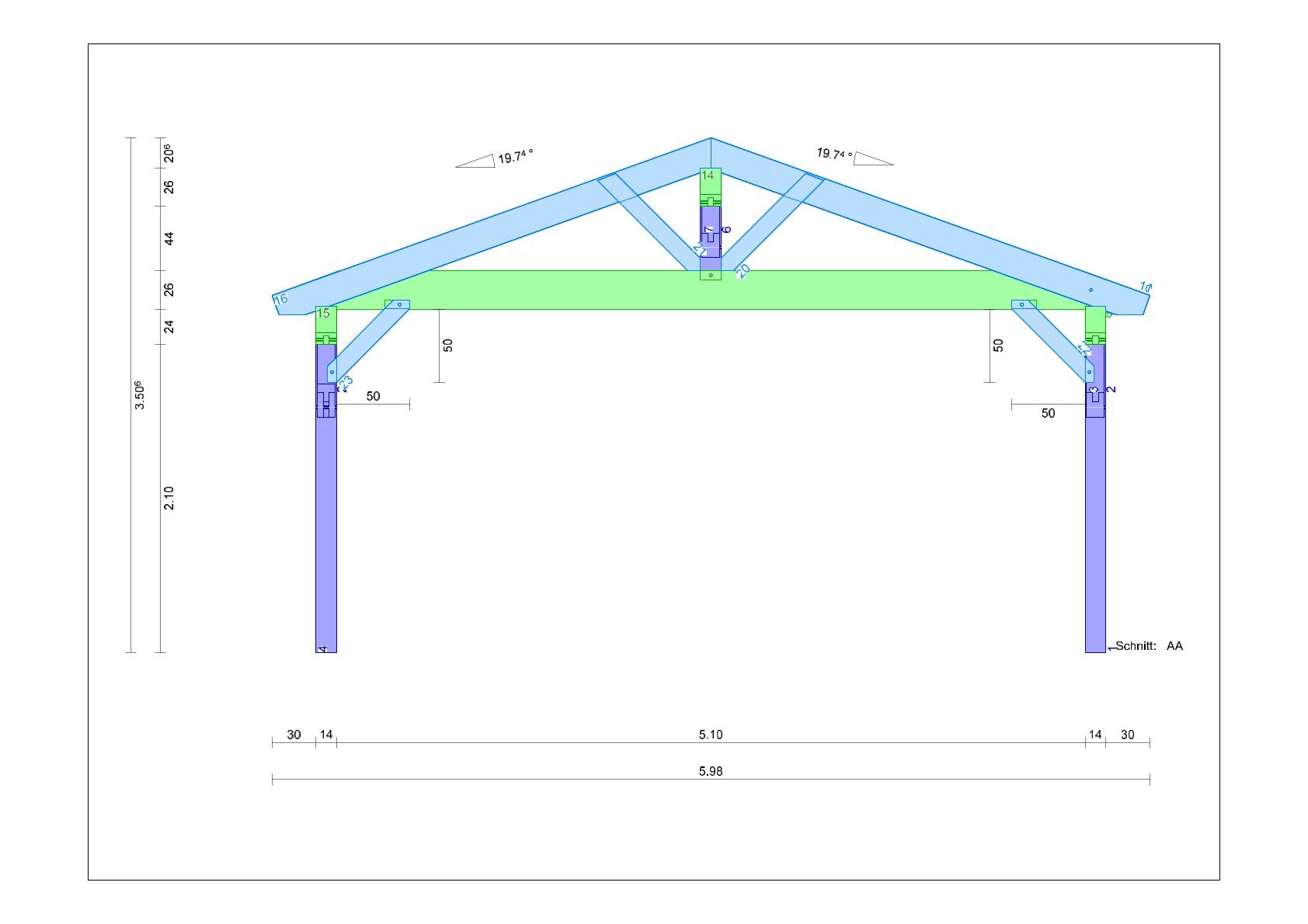 Satteldachcarport selber bauen Anleitung / Bauplan PDF