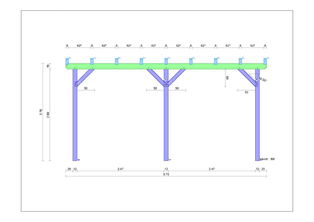 Anlehn,-Pultdachcarport selber bauen Anleitung / Bauplan PDF