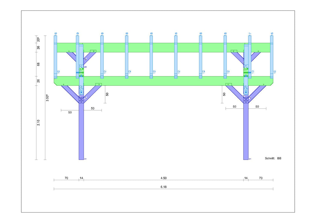 Satteldachcarport selber bauen Anleitung / Bauplan PDF