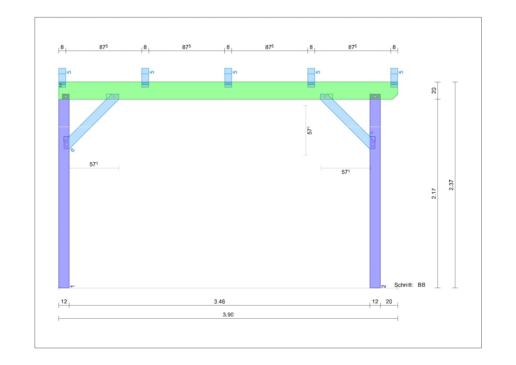 Eingangsüberdachung selber bauen Anleitung / Bauplan PDF