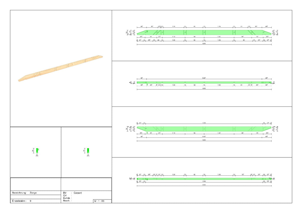 Carport mit Schuppen selber bauen Anleitung / Bauplan PDF